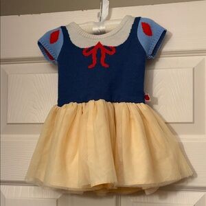 Disney Blue & Cream Princess Knit Tulle Snow White Dress